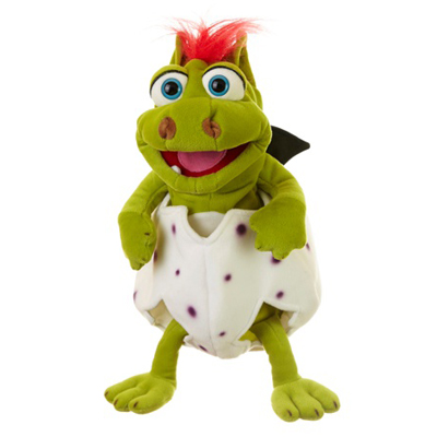 Living Puppets Handpuppe Drache Gregor im Ei Living Puppets Handpuppe Drache Gregor im Ei