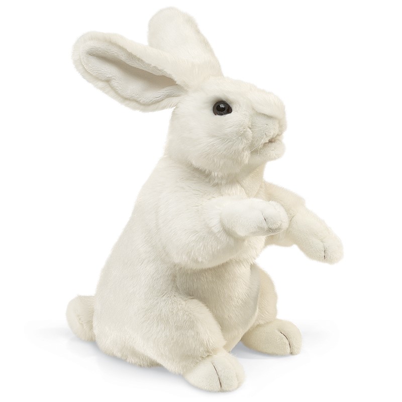 Folkmanis Handpuppe weißer, stehender Hase Folkmanis Handpuppe weißer, stehender Hase