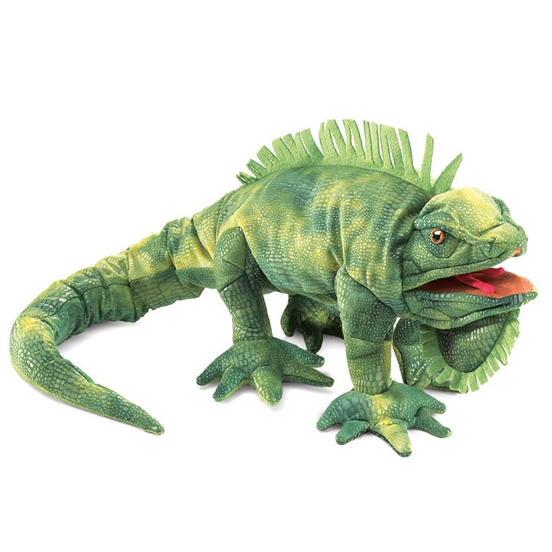 Folkmanis hand puppet iguana