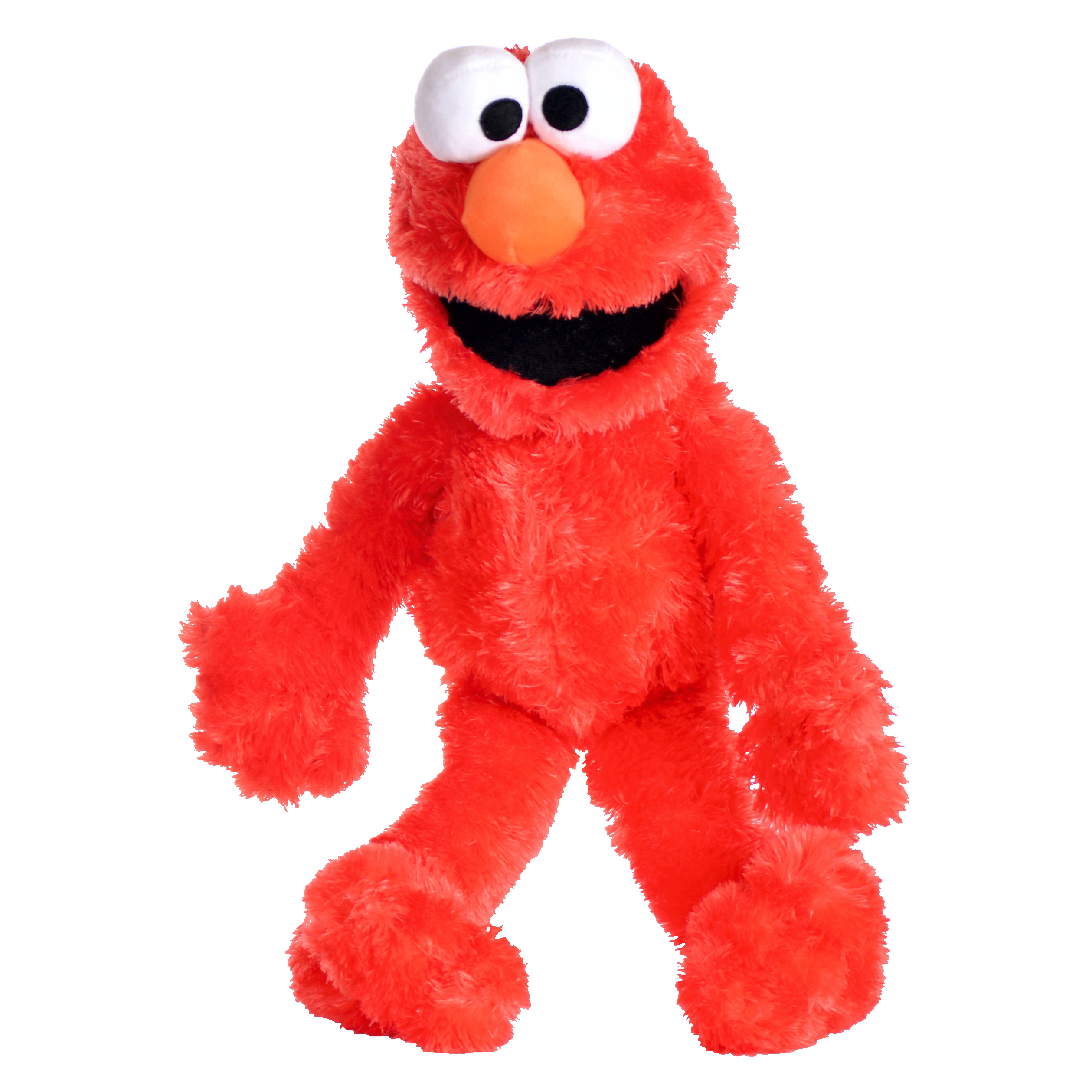 Living Puppets Handpuppe Kleiner Elmo aus der Sesamstraße mit rotem Fell, orangefarbener Nase und geöffnetem Mund
