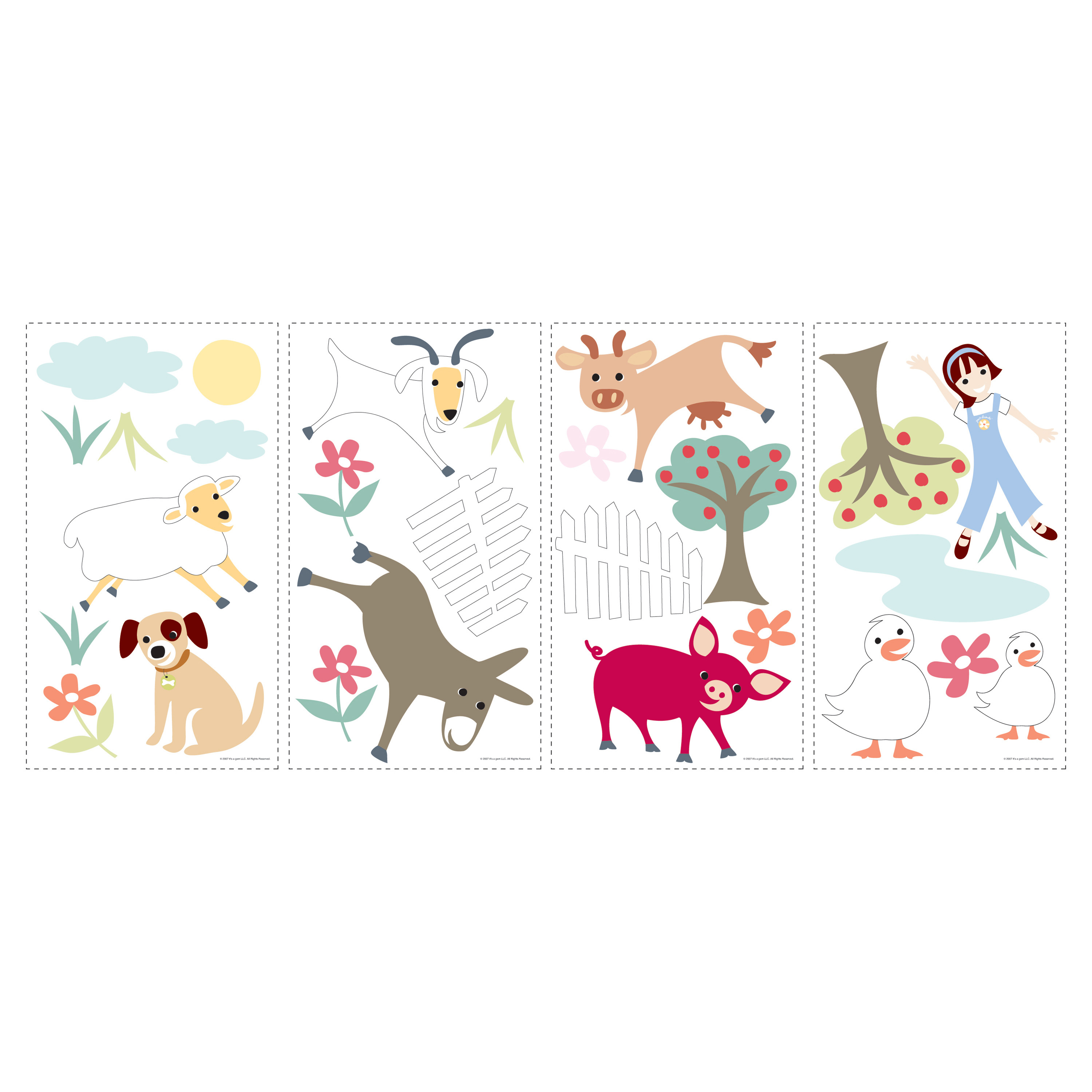 Gem’s Friends Farm Wandsticker - RoomMates for KiDS Gem’s Friends Farm Wandsticker - RoomMates for KiDS - Produktbild 2