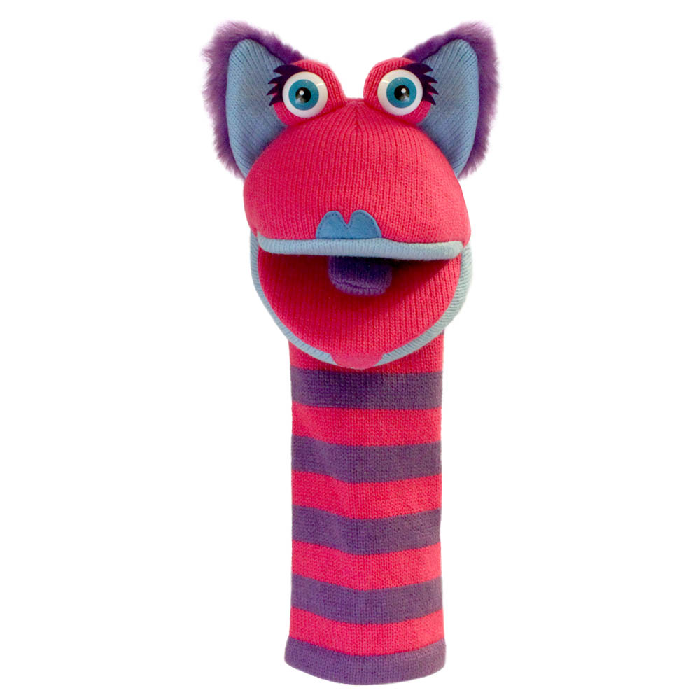 Monster sock hand puppet Kitty with sound - Puppet Company