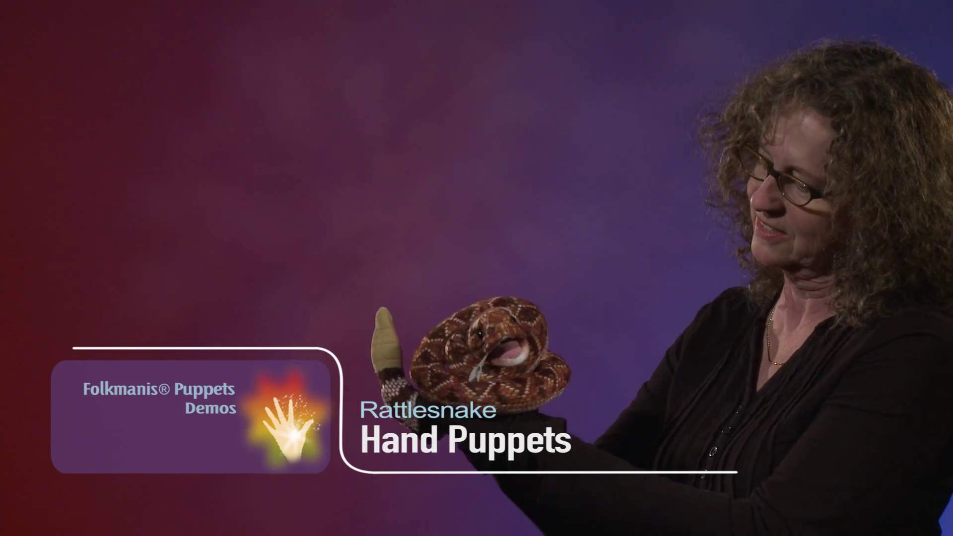 Video 1: Folkmanis riesige Fingerpuppe Klapperschlange