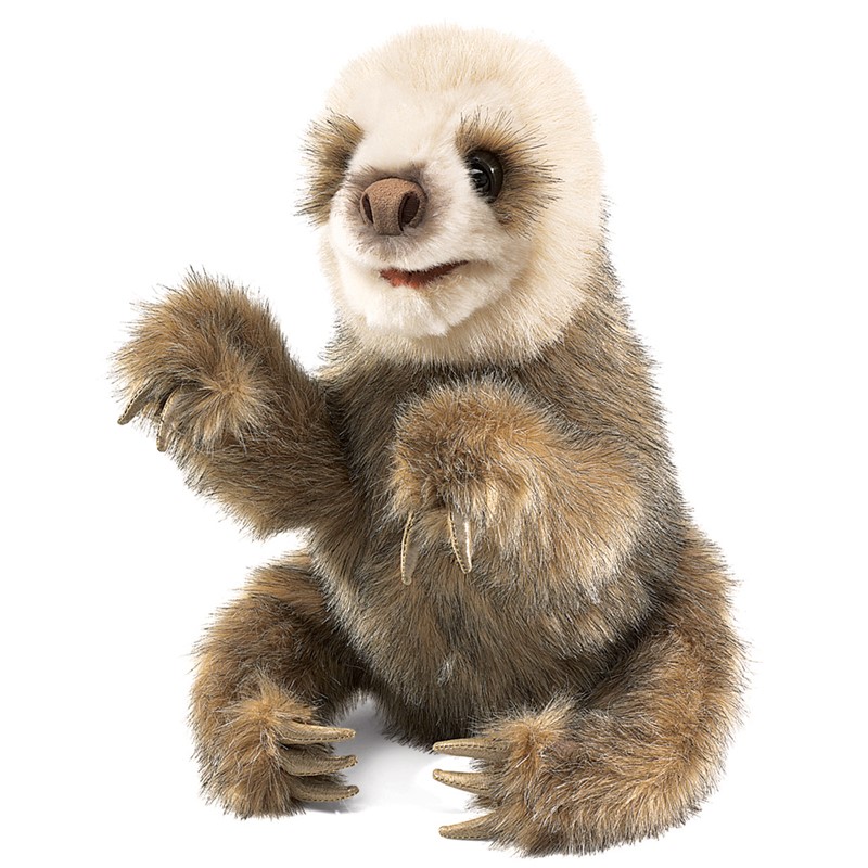 Folkmanis hand puppet baby sloth