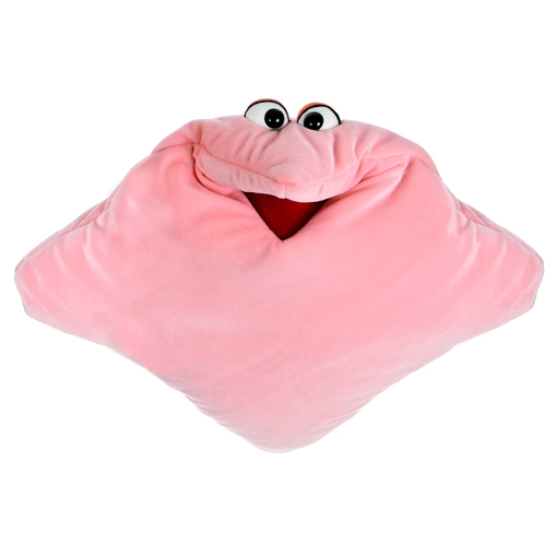 Living Puppets kissing pillow pink