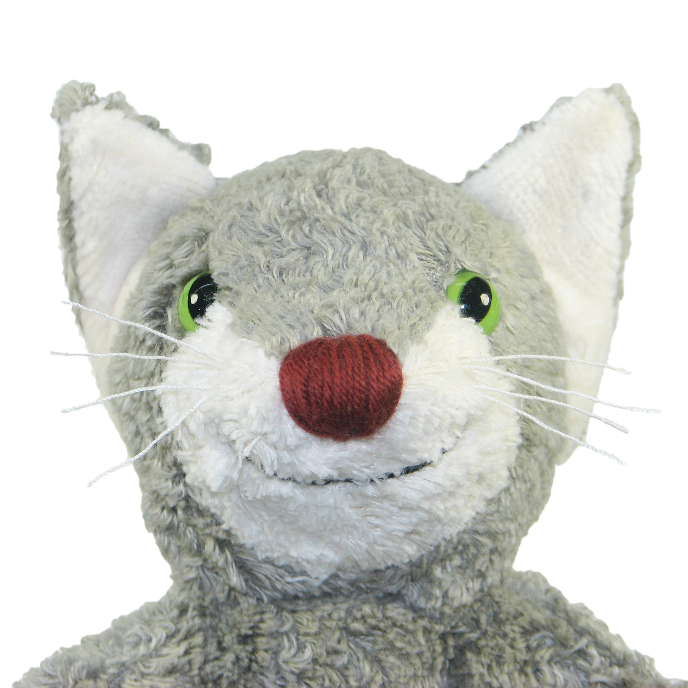 Hand puppet grey cat - made of natural material - by Kallisto