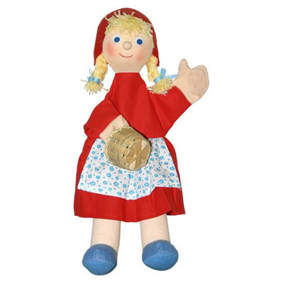 Trullala hand puppet Little Red Riding Hood, large - Czech handicraft