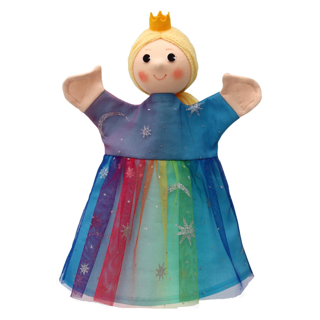 Punch and Judy Hand Puppet Rainbow Princess - munabo Punch and Judy Rainbow Princess Hand Puppet for Puppet Theatre | munabo