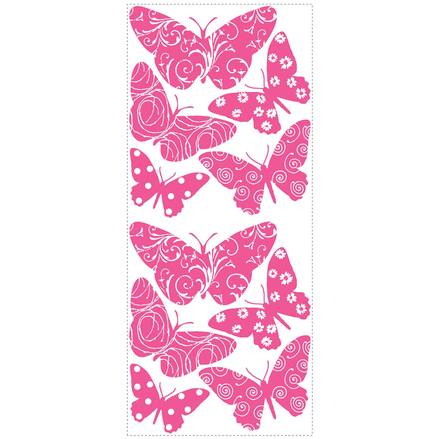 Flocked butterfly mural - RoomMates Flocked butterfly mural - RoomMates - Produktbild 2