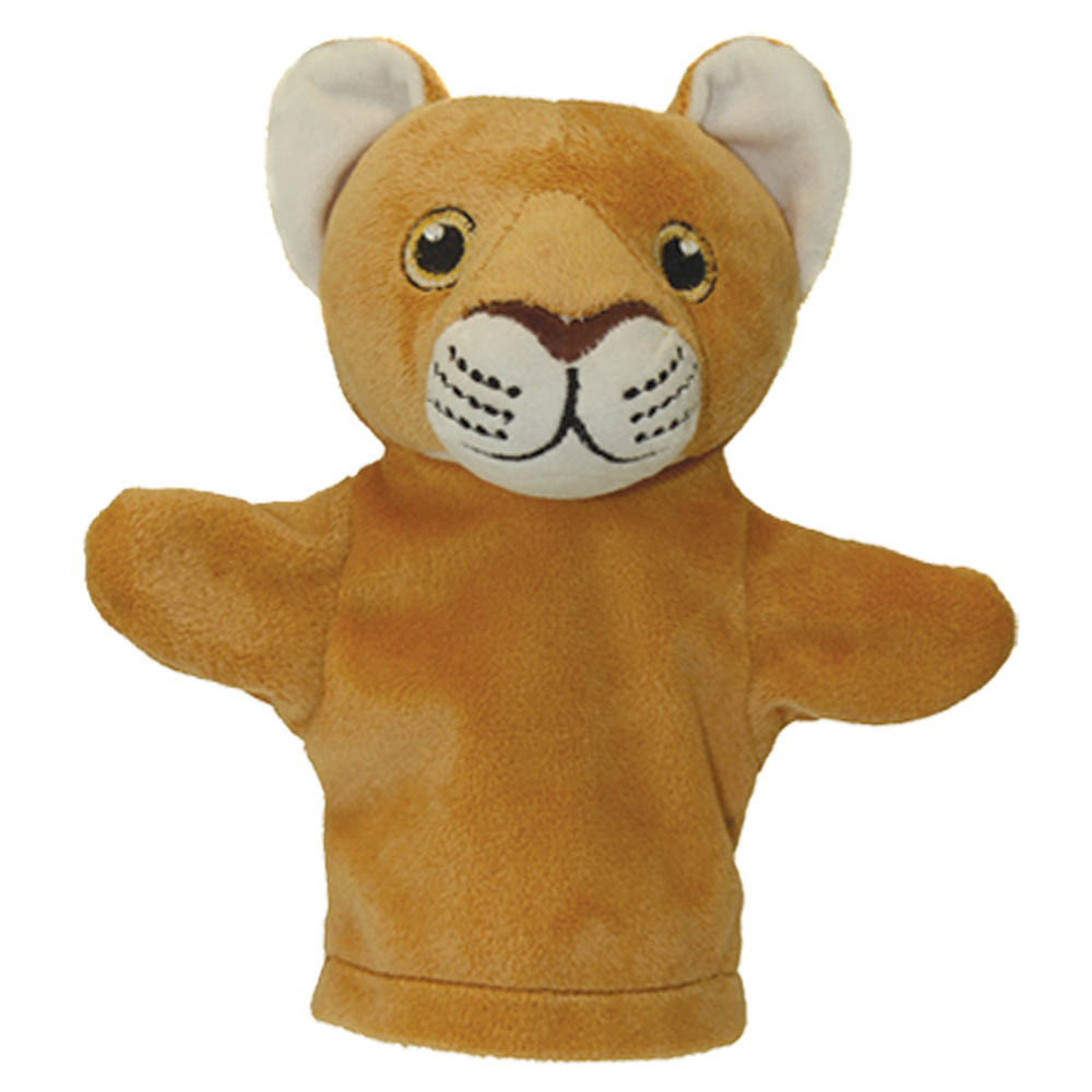 The Puppet Company Baby-Handpuppe Löwe, goldbraune Handpuppe mit hellen Ohreninnenseiten