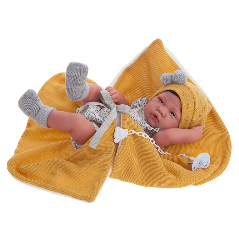 New Born Babypuppe Junge mit Kuscheldecke - Antonio Juan