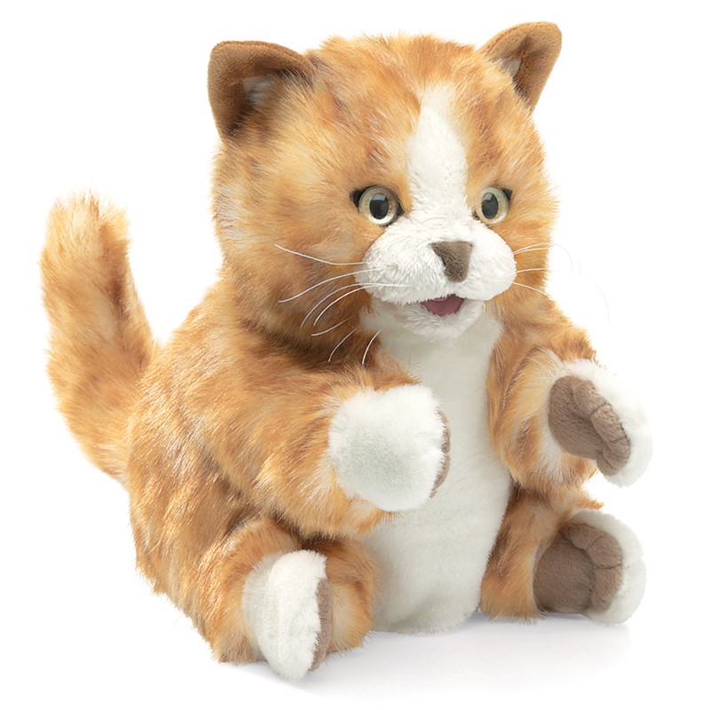 Folkmanis Orange Tabby Kitten Hand Puppet Folkmanis Orange Tabby Kitten Hand Puppet