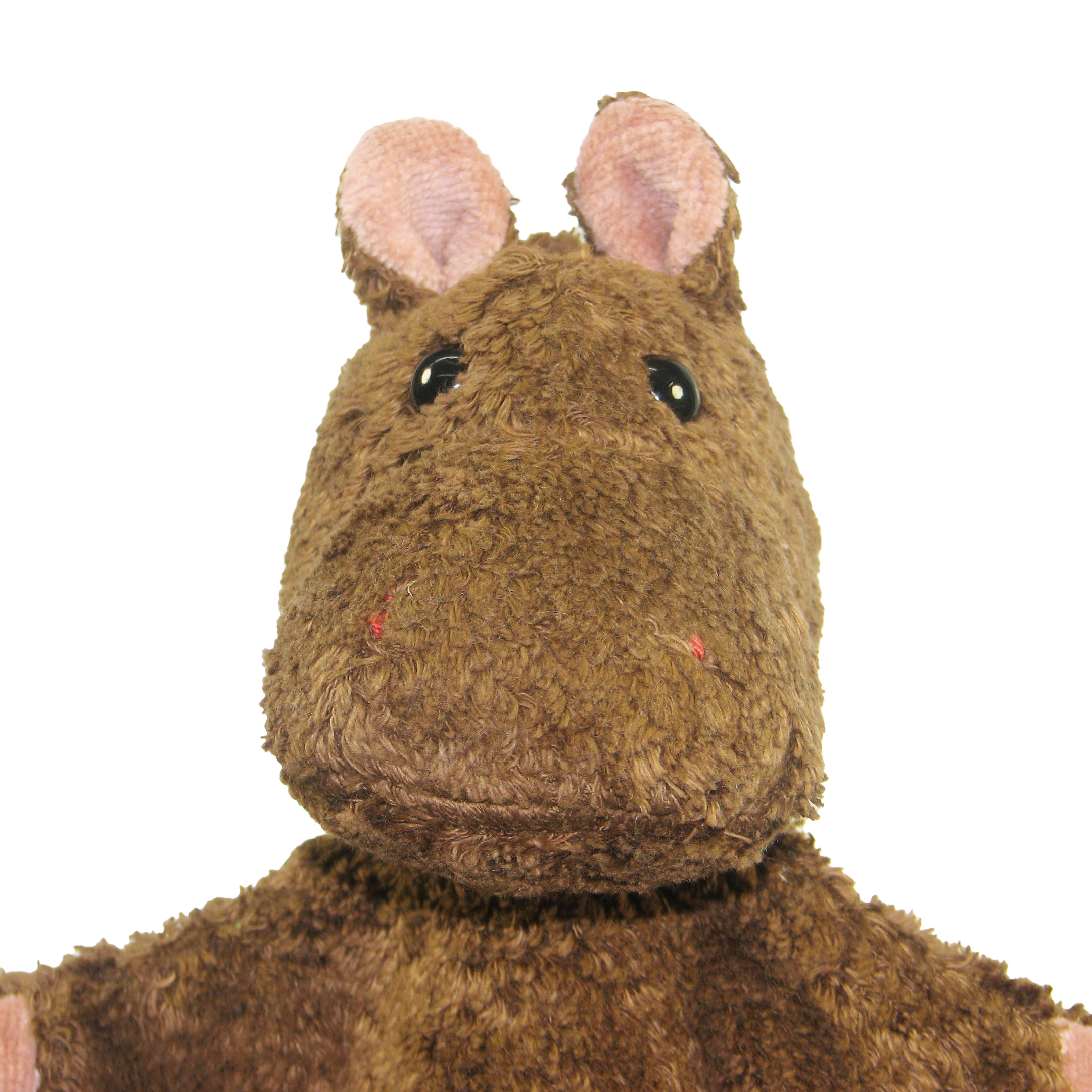 Hand puppet brown hippo - made of natural material - by Kallisto