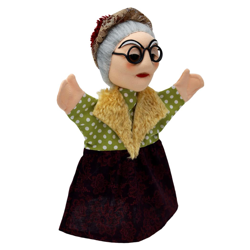 Punch and Judy Hand Puppet Granny - munabo Punch and Judy Granny Hand Puppet for Puppet Theatre | munabo