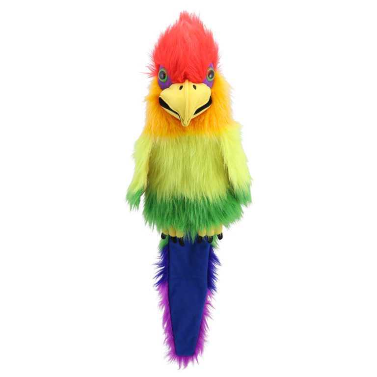 Hand puppet rainbow bird with sound - Puppet Company Hand puppet rainbow bird with sound - Puppet Company