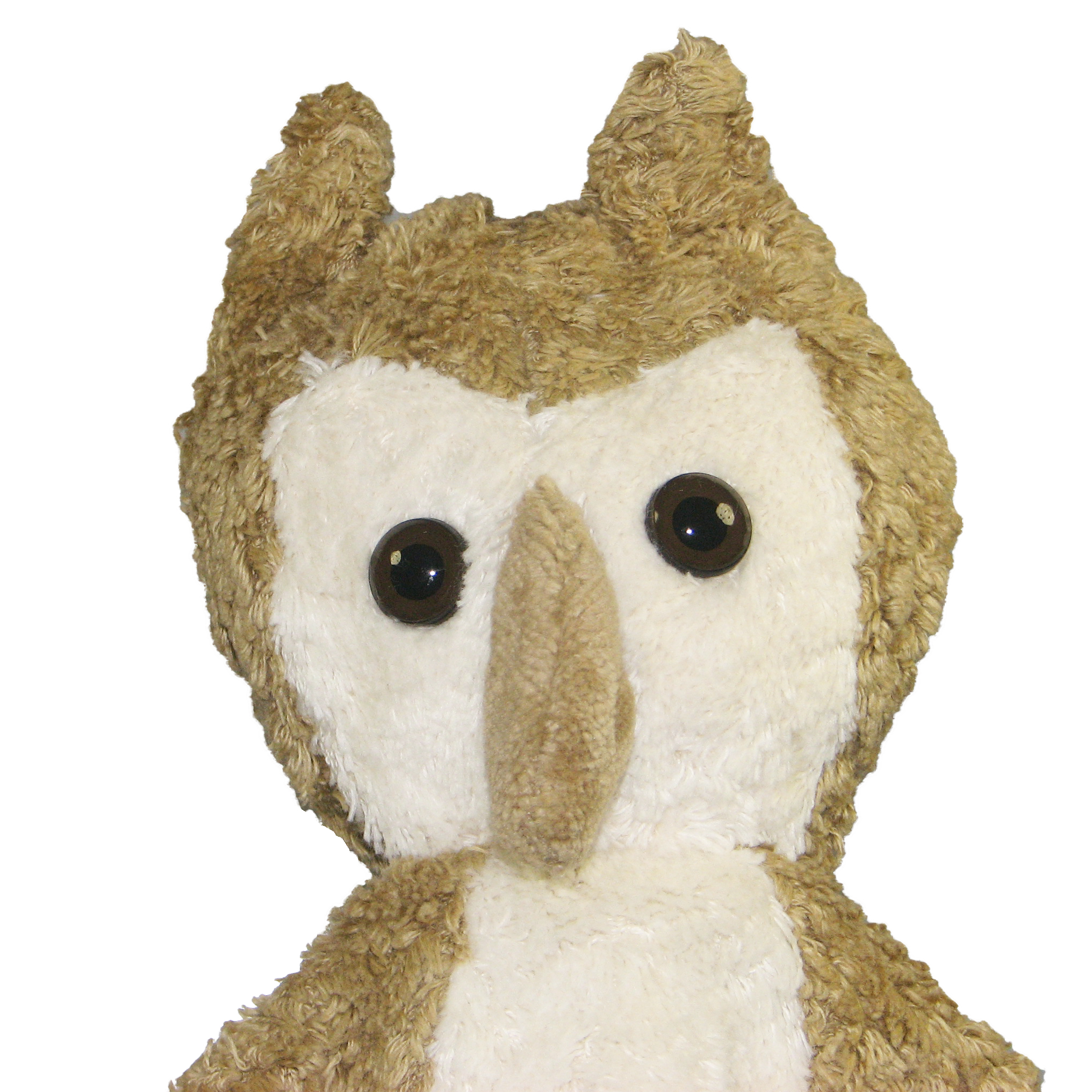 Hand puppet beige owl - made of natural material - by Kallisto