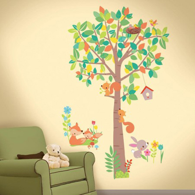 Woodland Creatures Tree Giant Wall Decals - RoomMates for KiDS
