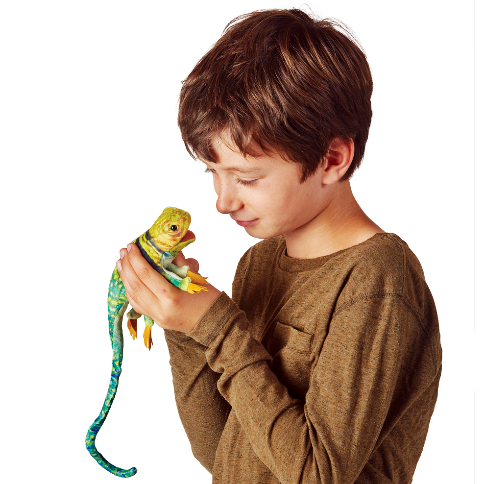 Folkmanis Mini Collared Lizard Finger Puppet Folkmanis Mini Collared Lizard Finger Puppet - Produktbild 3
