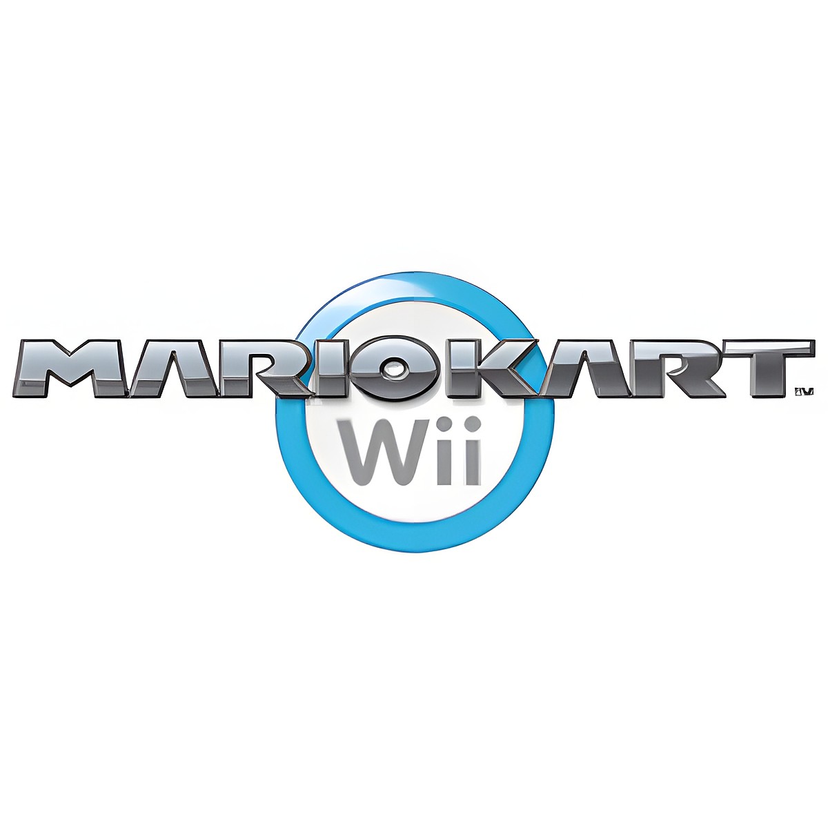 RoomMates Wandbild Nintendo Mario Kart Wii, Mario-Kart-Wii-Logo als separates Aufkleber-Motiv auf weißem Untergrund