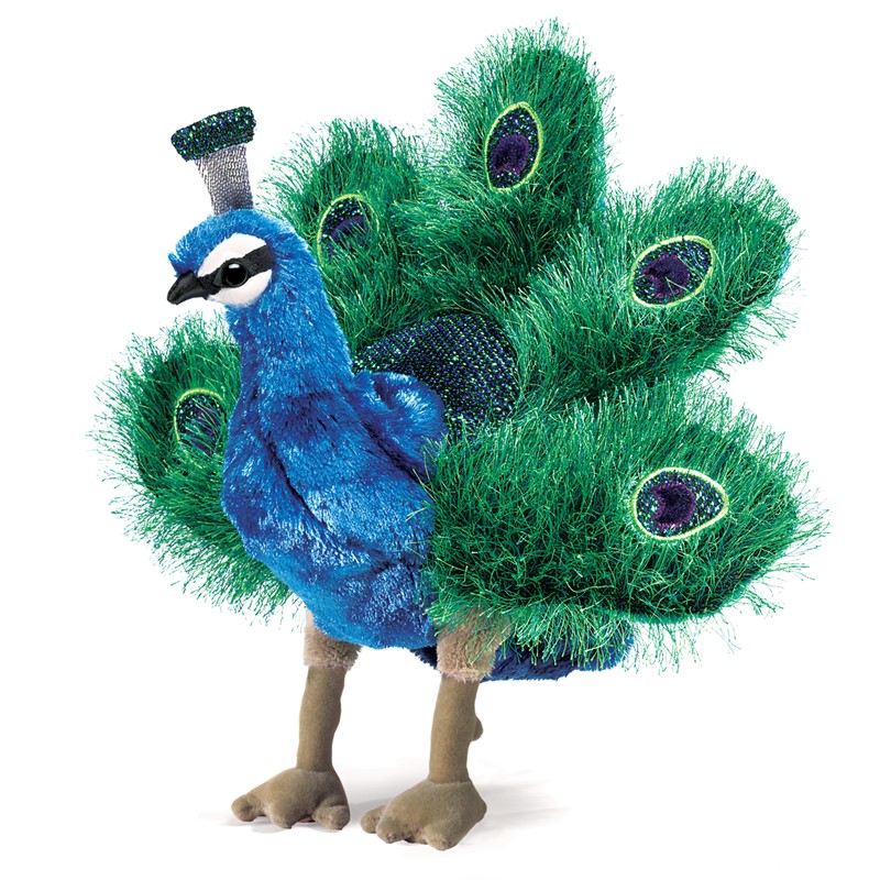 Folkmanis hand puppet small peacock