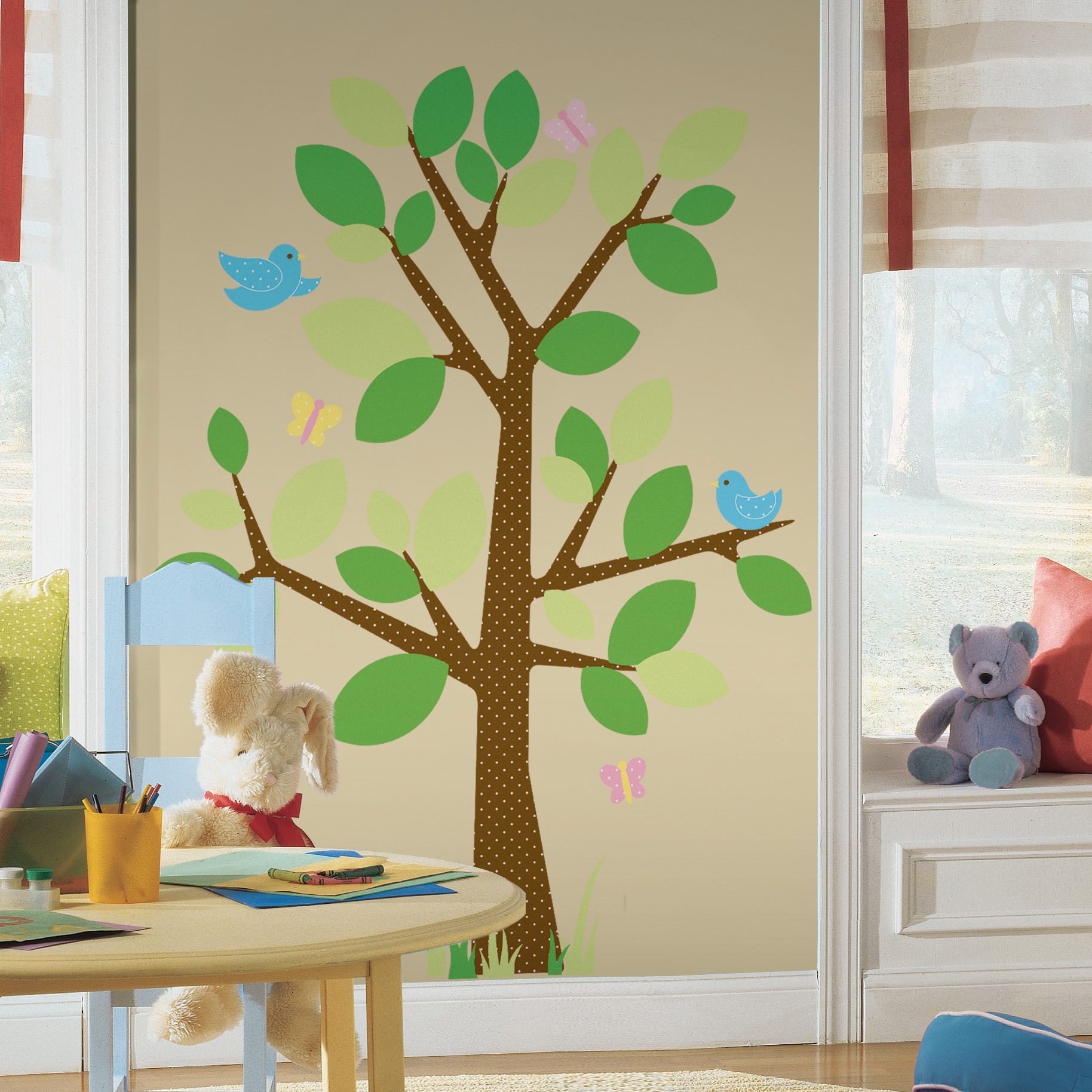 Dotted tree mural - RoomMates
