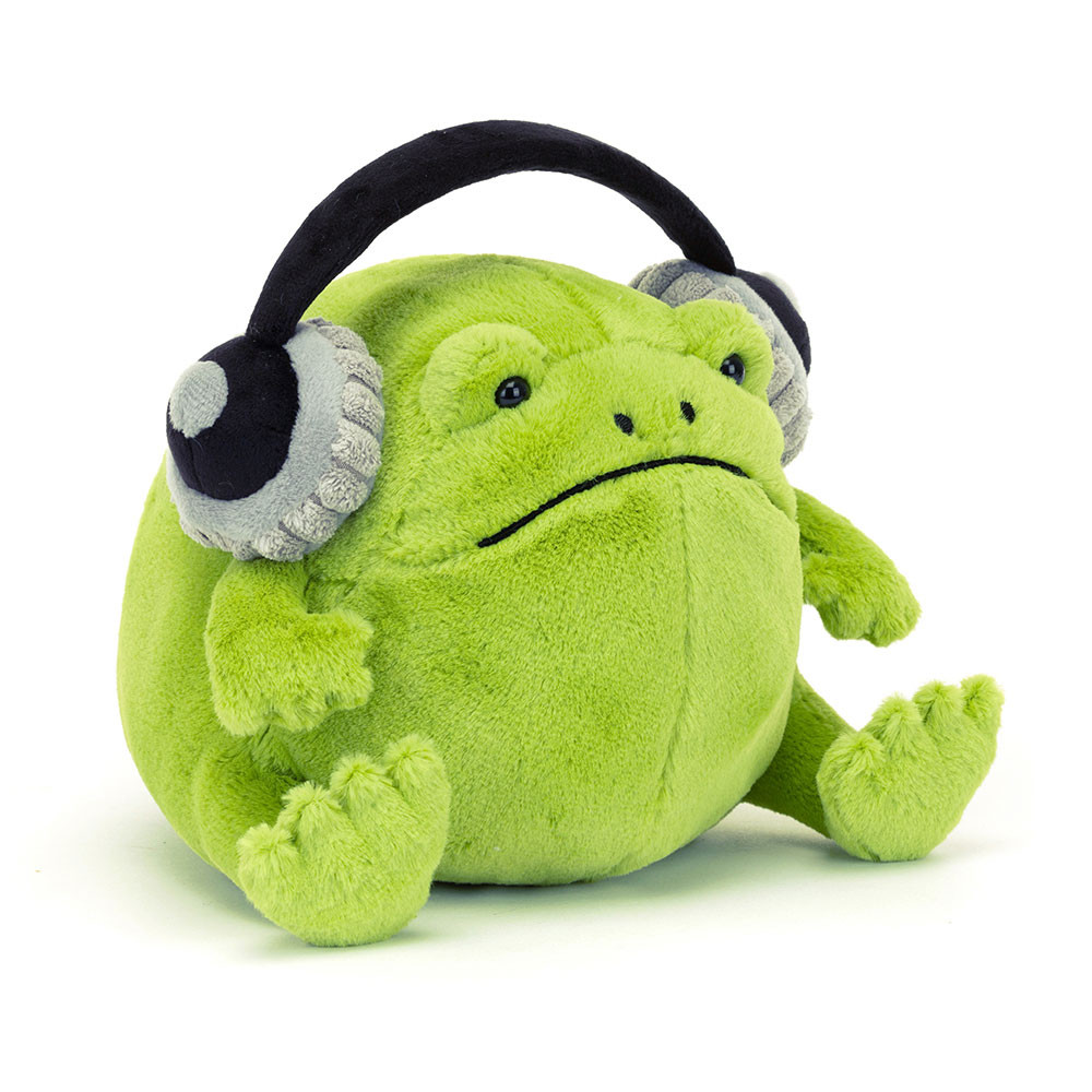 Jellycat Ricky Rain Frog Headphones - Kuscheltier Frosch Jellycat Ricky Rain Frog Headphones - Kuscheltier Frosch