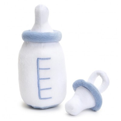 Babybottle and dummy, blue for dolls by Rubens Barn Babybottle and dummy, blue for dolls by Rubens Barn