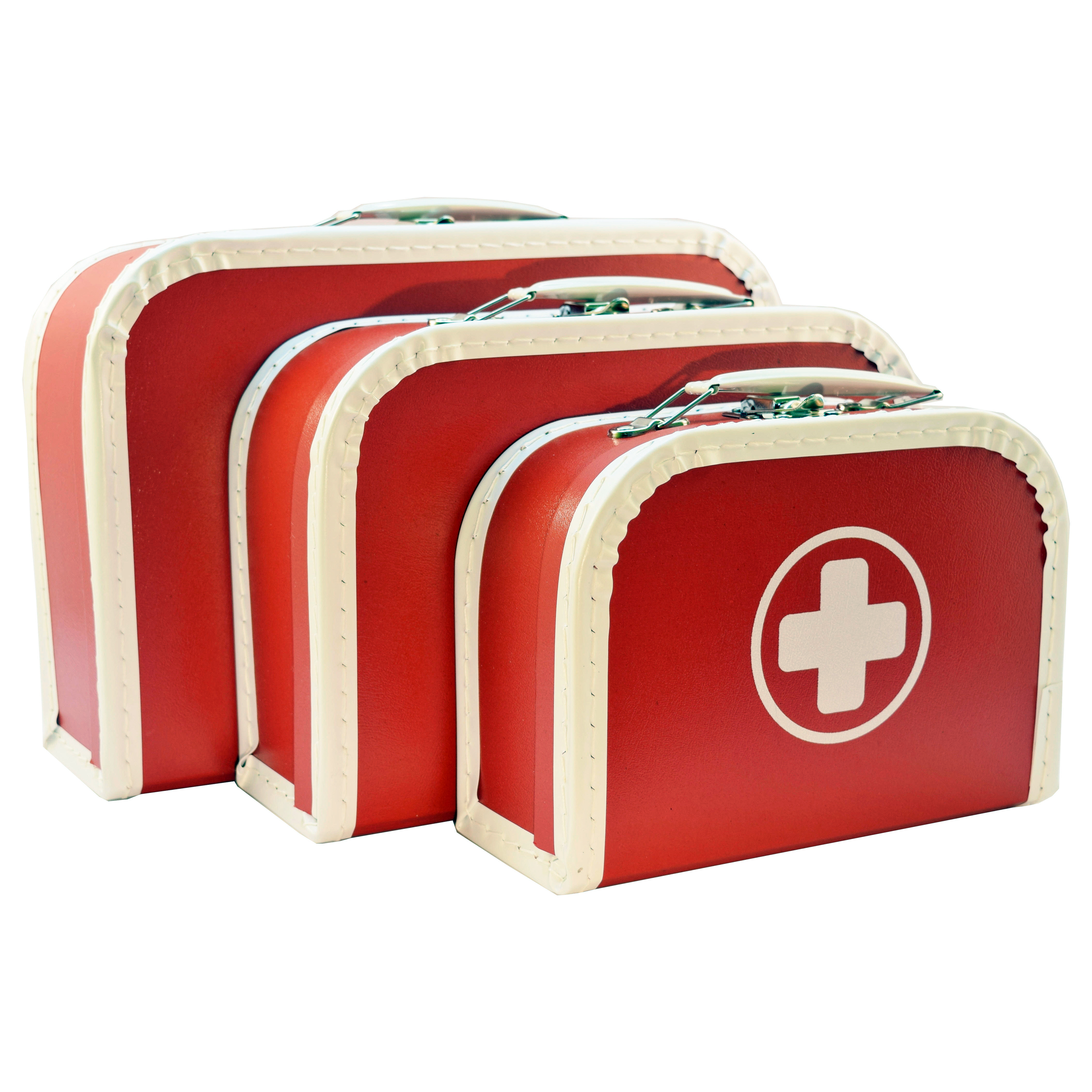 KERSA Kinderkoffer Set 3 tlg. Arzt, rot KERSA Kinderkoffer Set 3 tlg. Arzt, rot