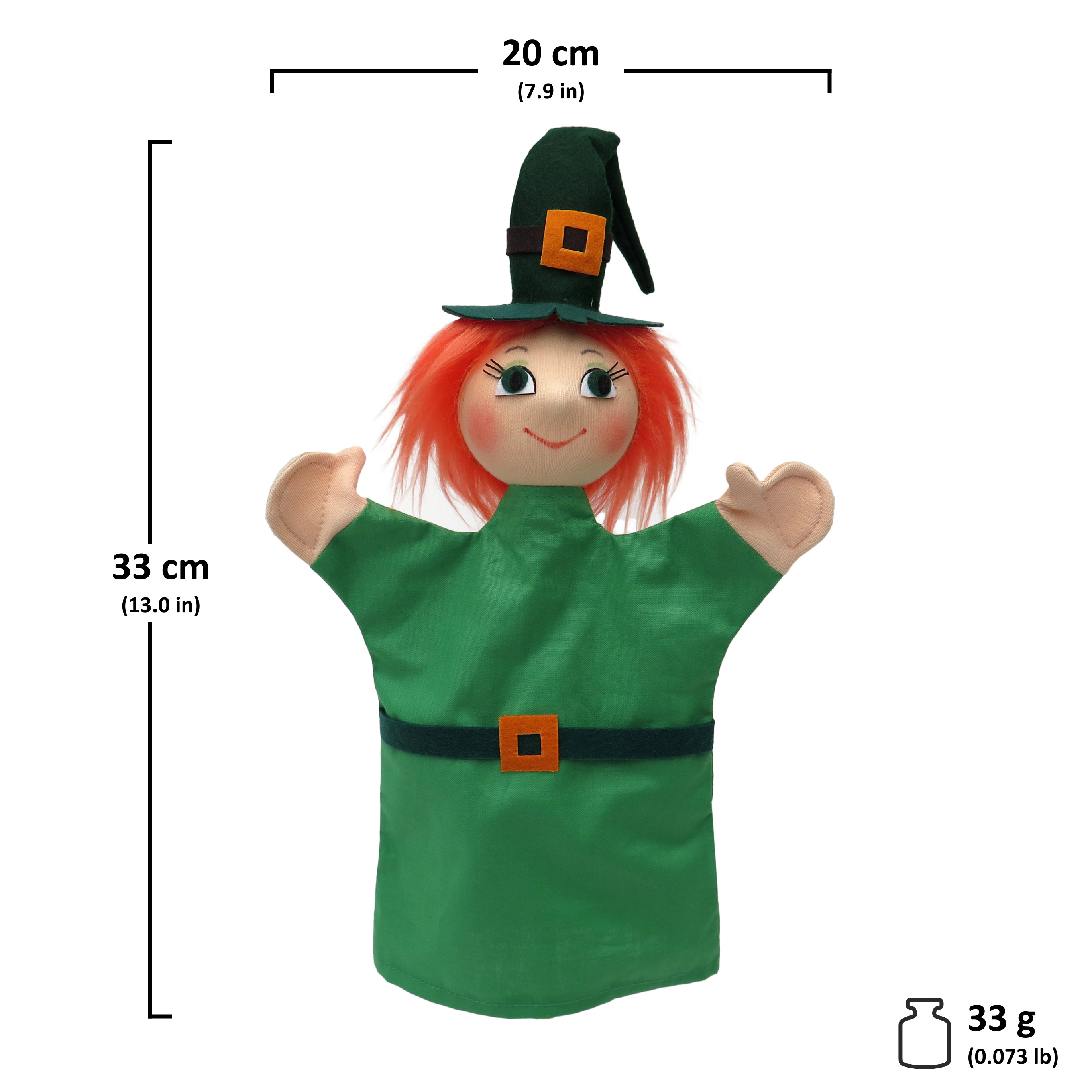 Kasperlepuppe Hexe (grün) - munabo Handpuppe Kasperlepuppe Hexe (grün) - munabo Handpuppe - Produktbild 2