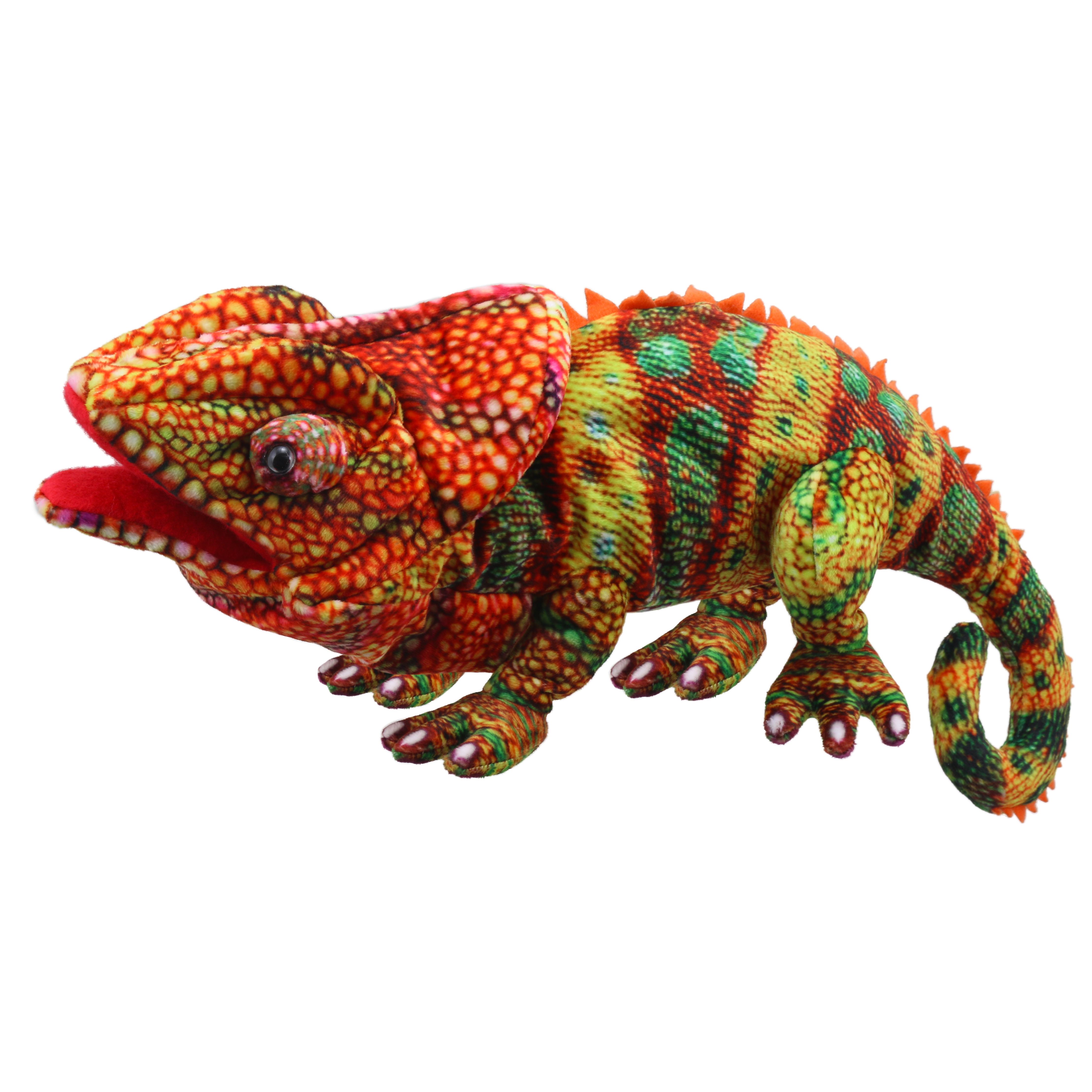Hand puppet chameleon (orange) - Puppet Company