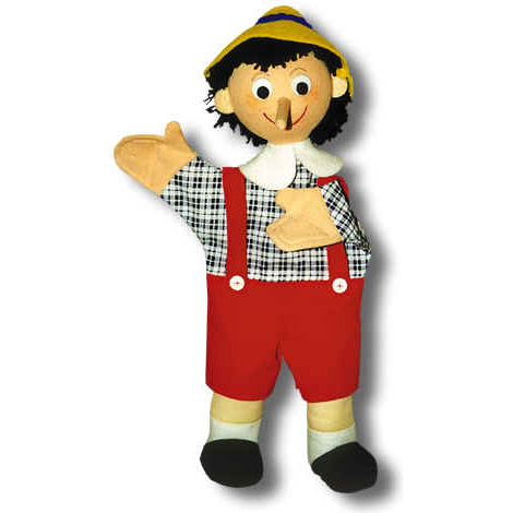 Trullala hand puppet Pinocchio, small - Czech handicraft