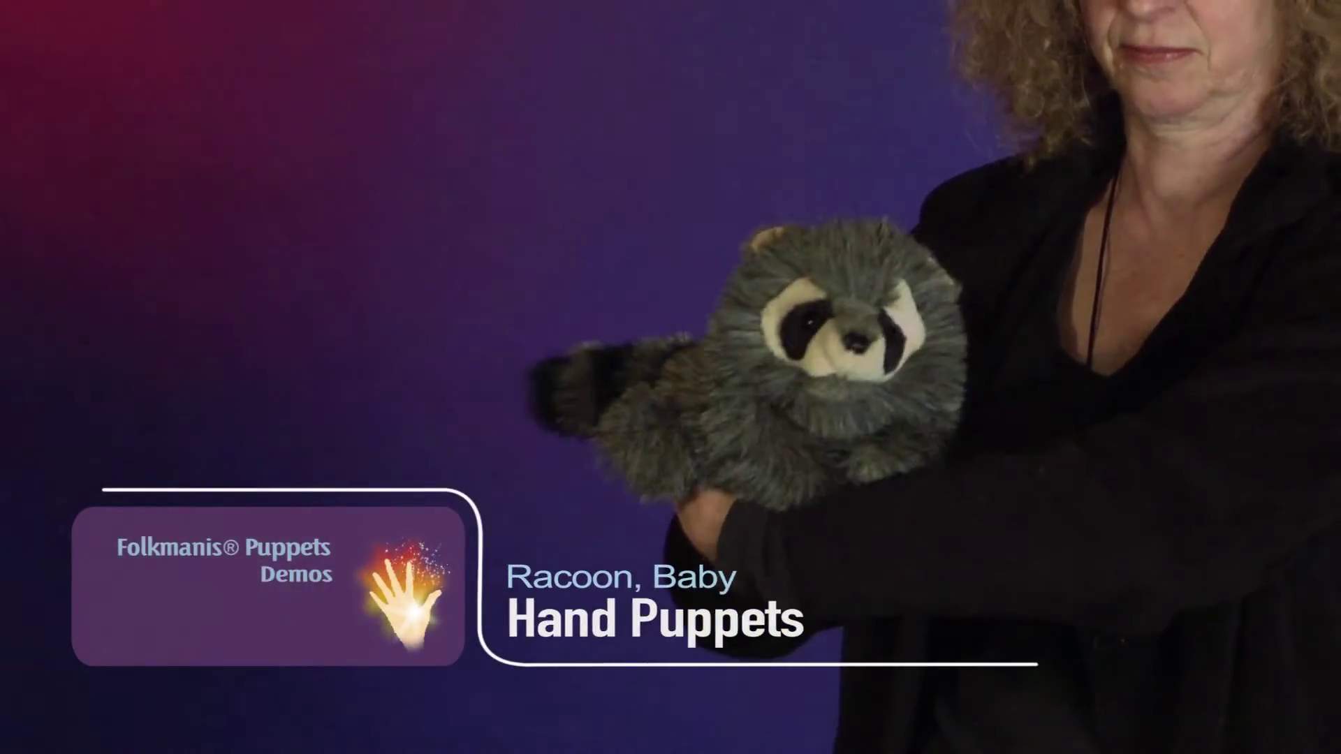 Folkmanis Handpuppe Baby Waschbär Demo