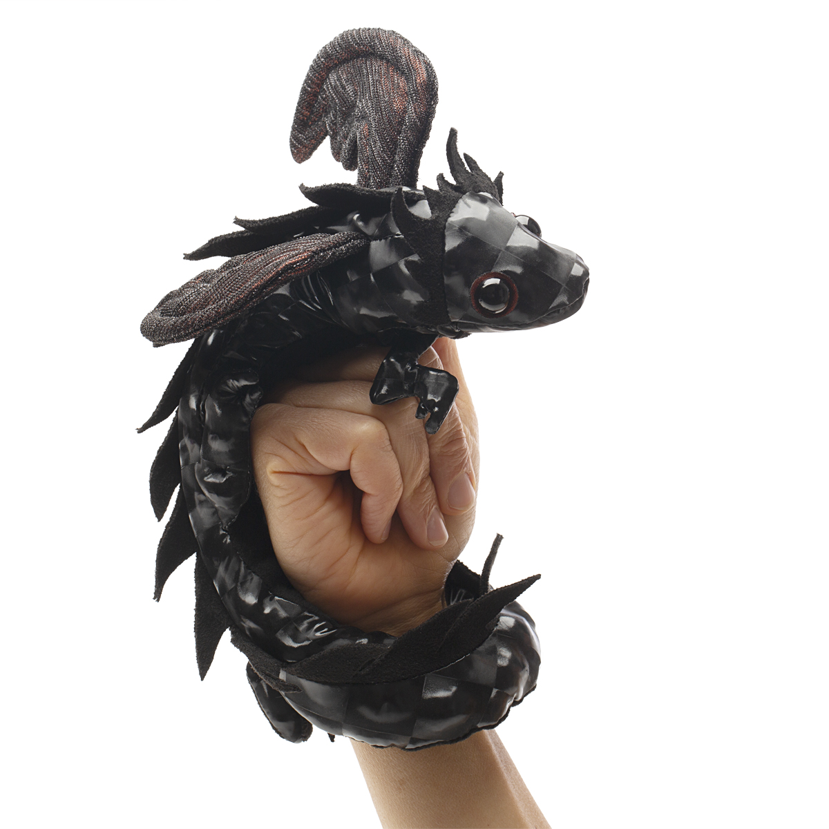 Folkmanis Fingerpuppe Drachen Armband, schwarz Folkmanis Fingerpuppe Drachen Armband, schwarz - Produktbild 3