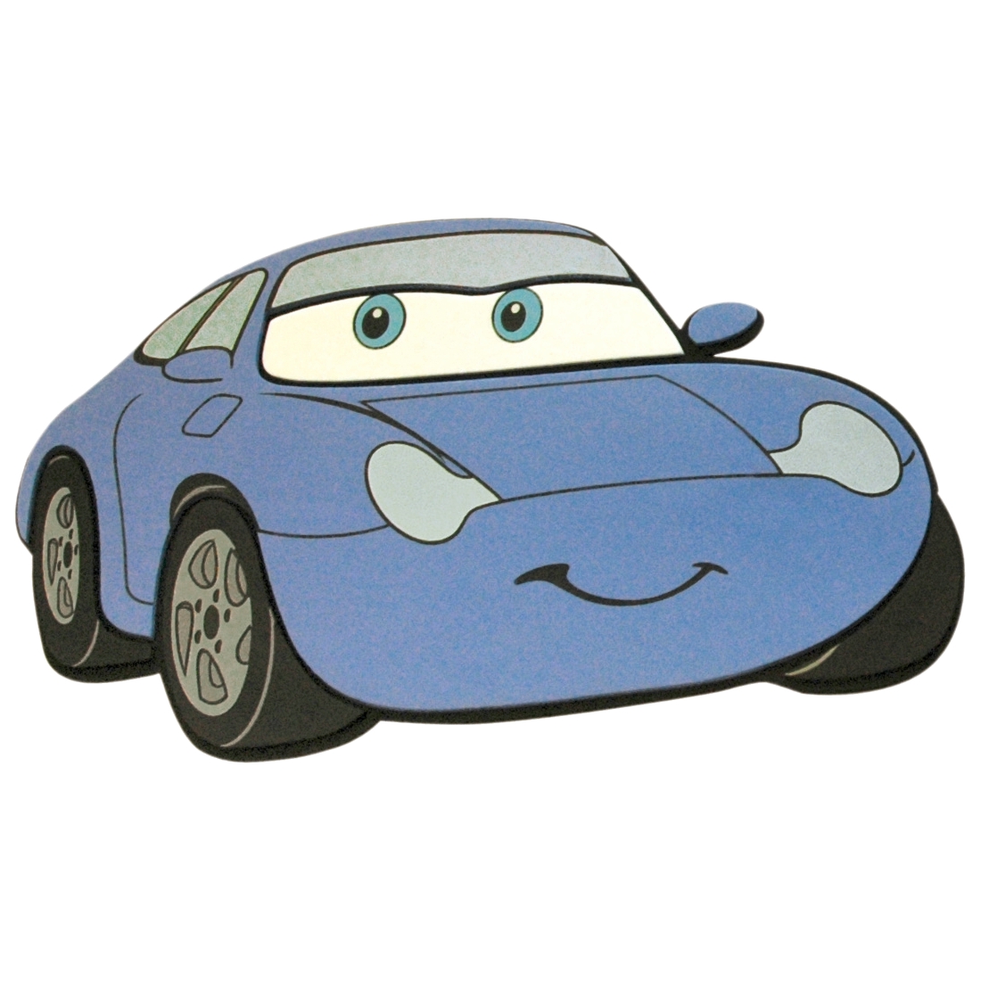 decofun Wanddekoration Pixar Cars, Einzelfigur Sally als blauer Porsche mit freundlichem Gesicht