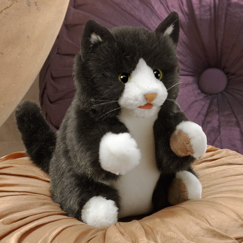 Folkmanis Tuxedo Kitten Hand Puppet Folkmanis Tuxedo Kitten Hand Puppet - Produktbild 3