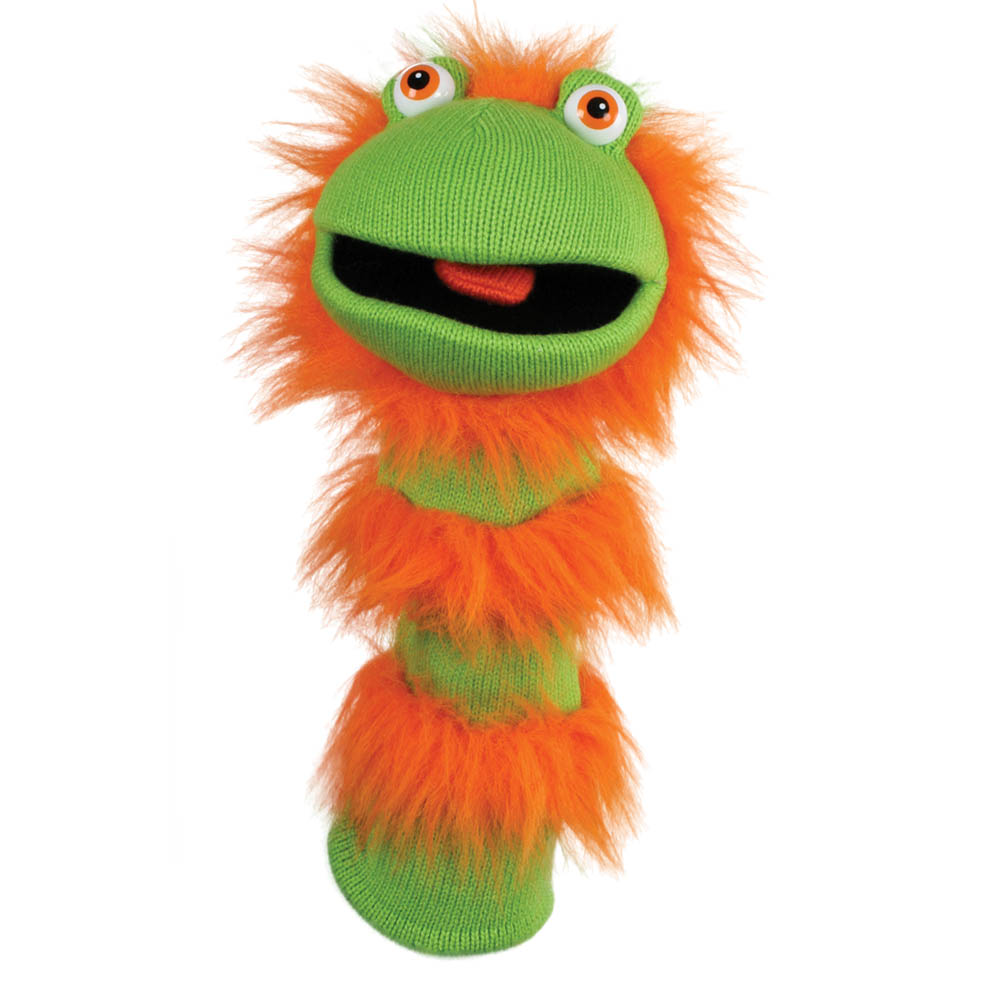 Monster sock hand puppet Ginger with sound - Puppet Company