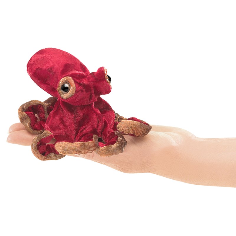 Folkmanis Mini Red Octopus Finger Puppet Folkmanis Mini Red Octopus Finger Puppet