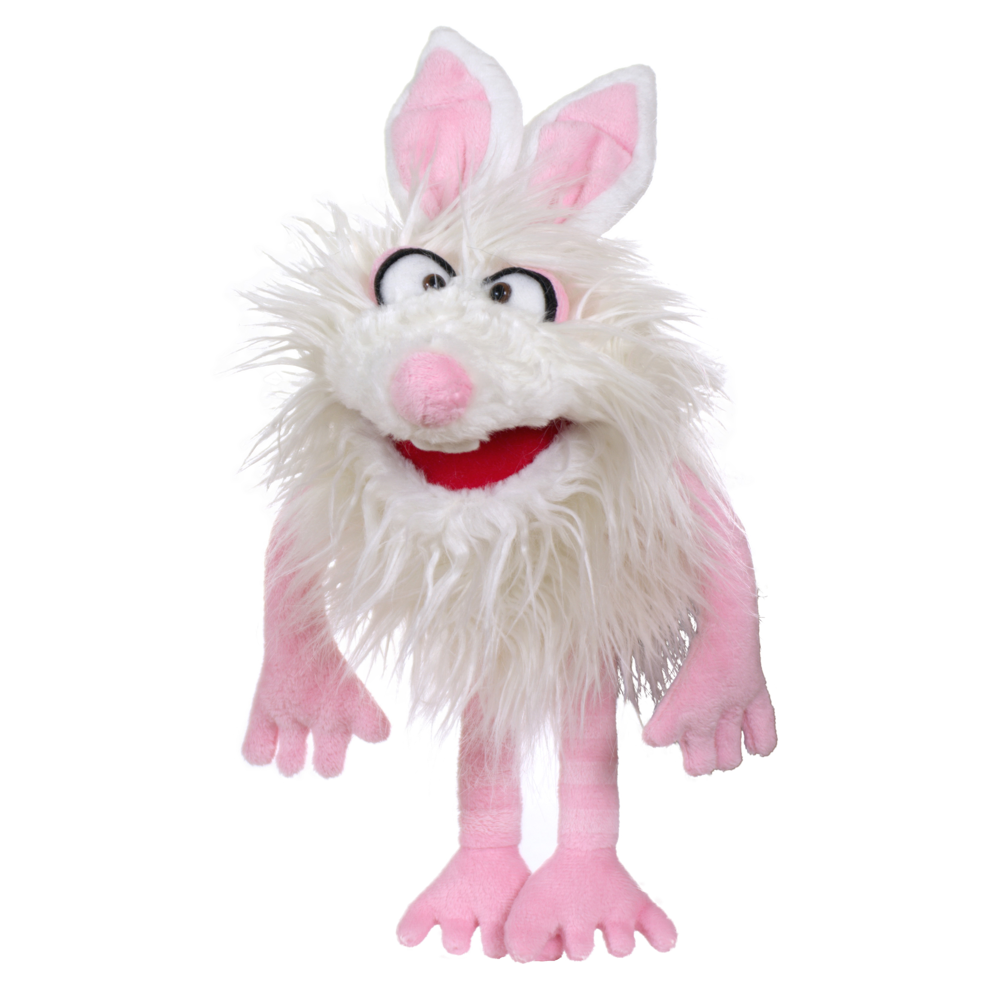 Living Puppets Handpuppe Flöckchen aus der Serie Monster to go: weißes Hasen-Monster mit rosa Ohren