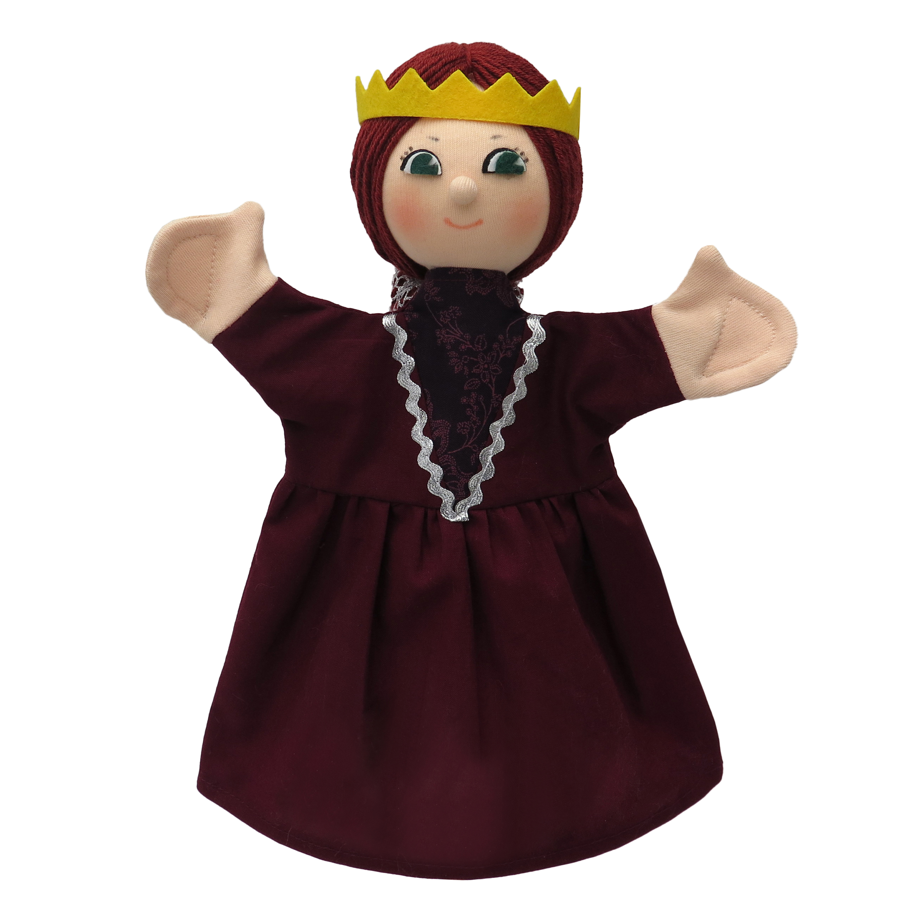 Hand puppet queen Isabel - Czech handicraft