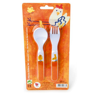 Chicken cutlery out of melamine - Egmont Toys Chicken cutlery out of melamine - Egmont Toys