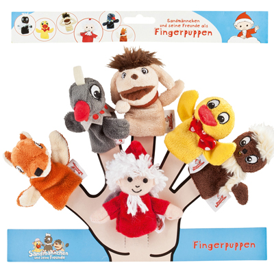 Finger puppet set with 6 items - Sandmännchen und seine Freunde - by Heunec