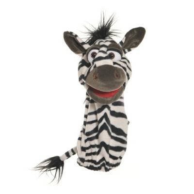 Living Puppets sock hand puppet zebra