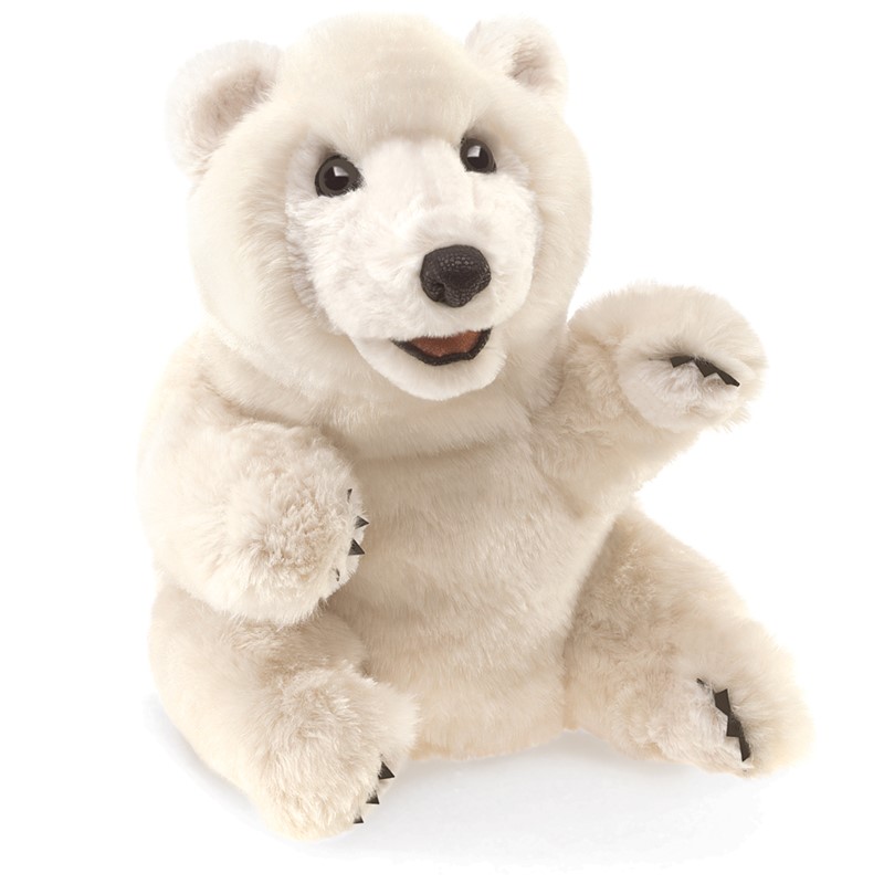Folkmanis hand puppet sitting polar bear