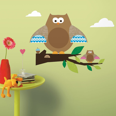 One Décor Owl & Branch Peel & Stick mural by RoomMates One Décor Owl & Branch Peel & Stick mural by RoomMates