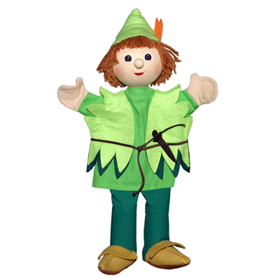 Punch and Judy Hand Puppet Peter Pan (small) - munabo Punch and Judy Peter Pan (small) Hand Puppet for Puppet Theatre | munabo