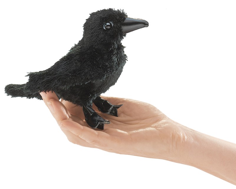 Folkmanis finger puppet mini raven
