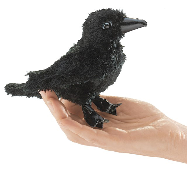 Folkmanis Mini Raven Finger Puppet Folkmanis Mini Raven Finger Puppet