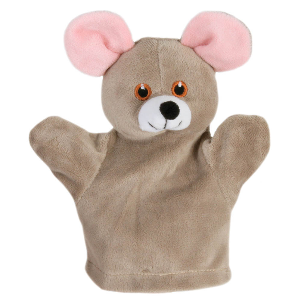 The Puppet Company Baby-Handpuppe Maus, beige Handpuppe mit großen rosa Ohren