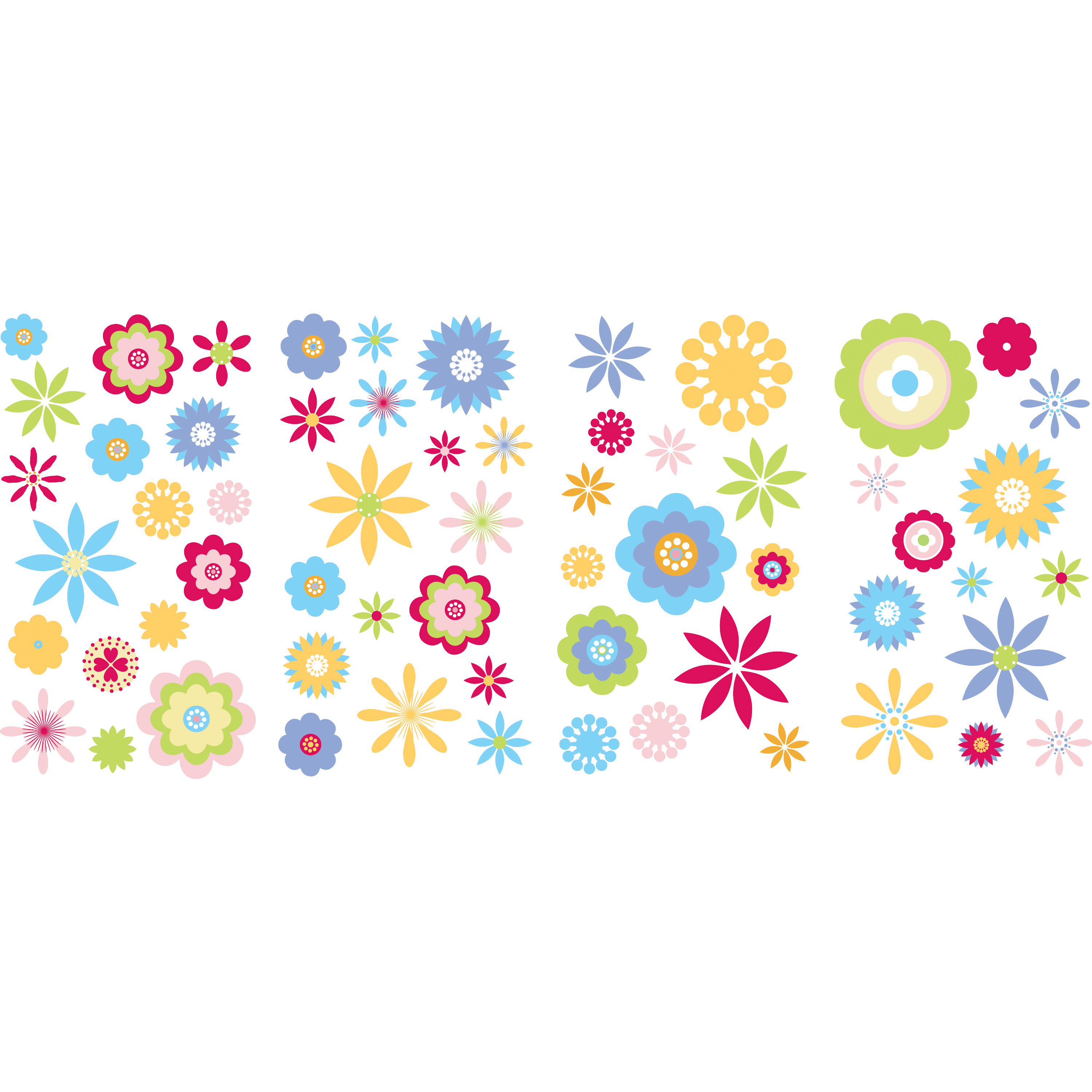 Graphic flowers peel & stick appliques - RoomMates Graphic flowers peel & stick appliques - RoomMates - Produktbild 2