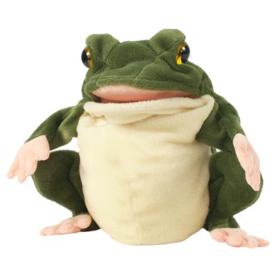 European wildlife hand puppet frog - Puppet Company